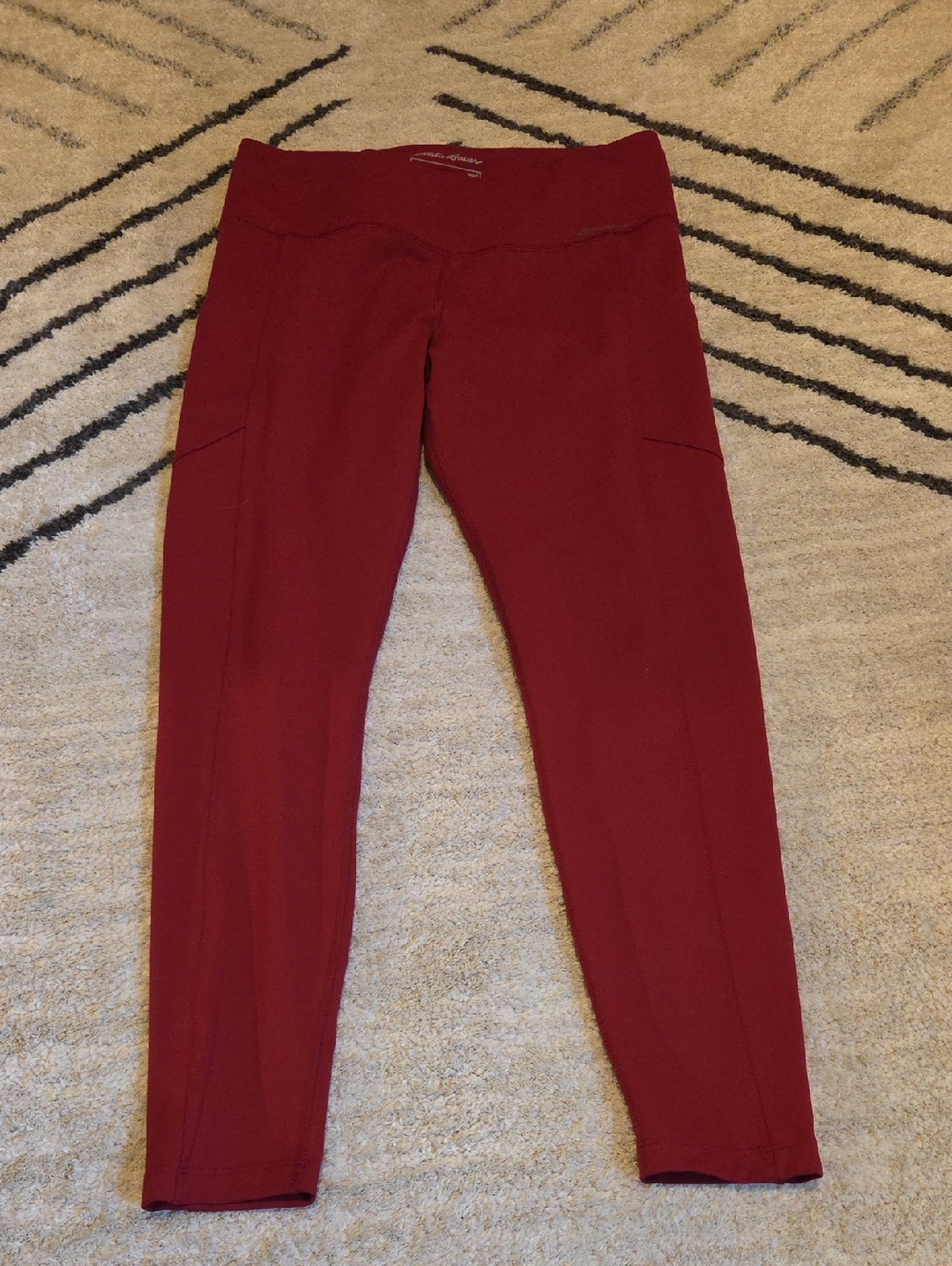 Eddie Bauer Burgundy High-Rise Performance Leggings